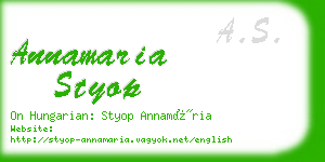 annamaria styop business card